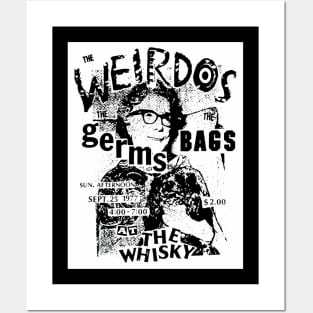 The Weirdos, The Germs & The Bags @ the Whisky a GoGo 1977 Posters and Art